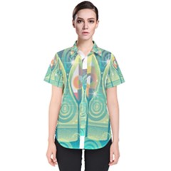 Background Landscape Surreal Women s Short Sleeve Shirt