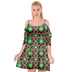 Pattern Background Bright Brown Cutout Spaghetti Strap Chiffon Dress by Nexatart