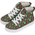 Pattern Background Bright Brown Kid s Hi-Top Skate Sneakers View2