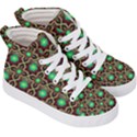 Pattern Background Bright Brown Kid s Hi-Top Skate Sneakers View3