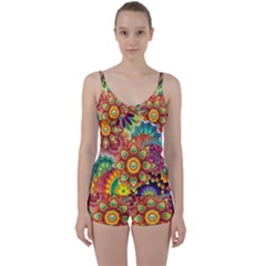 Colorful Abstract Background Colorful Tie Front Two Piece Tankini by Nexatart