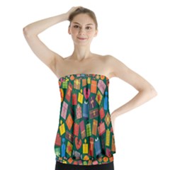 Presents Gifts Background Colorful Strapless Top by Nexatart