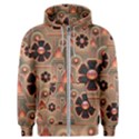 Background Floral Flower Stylised Men s Zipper Hoodie View1