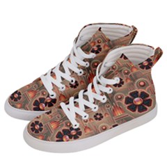 Background Floral Flower Stylised Men s Hi-top Skate Sneakers by Nexatart