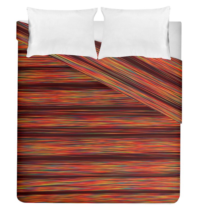 Colorful Abstract Background Strands Duvet Cover Double Side (Queen Size)