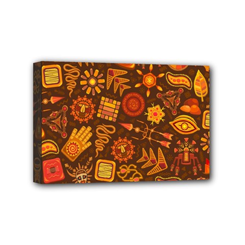 Pattern Background Ethnic Tribal Mini Canvas 6  X 4  by Nexatart