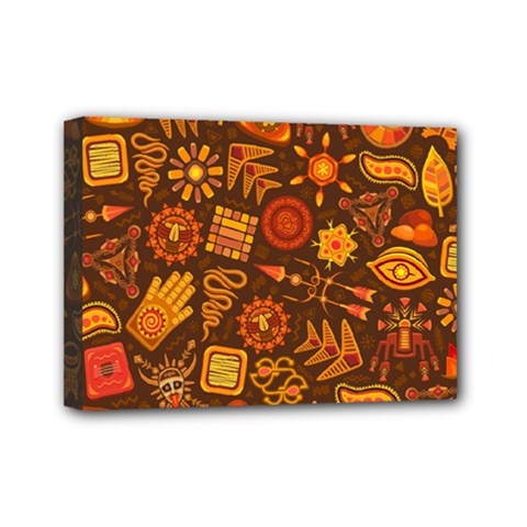 Pattern Background Ethnic Tribal Mini Canvas 7  X 5  by Nexatart