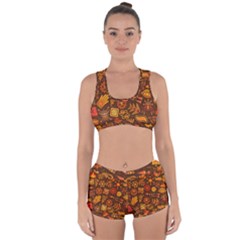 Pattern Background Ethnic Tribal Racerback Boyleg Bikini Set