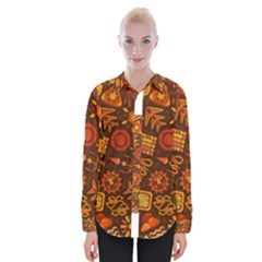 Pattern Background Ethnic Tribal Womens Long Sleeve Shirt