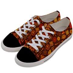 Pattern Background Ethnic Tribal Women s Low Top Canvas Sneakers