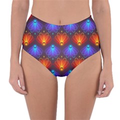 Background Colorful Abstract Reversible High-waist Bikini Bottoms