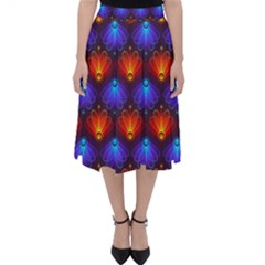 Background Colorful Abstract Folding Skater Skirt