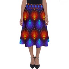 Background Colorful Abstract Perfect Length Midi Skirt