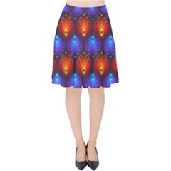 Background Colorful Abstract Velvet High Waist Skirt by Nexatart