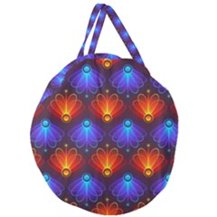 Background Colorful Abstract Giant Round Zipper Tote