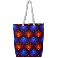 Background Colorful Abstract Full Print Rope Handle Tote (small)