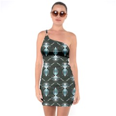 Seamless Pattern Background One Soulder Bodycon Dress by Nexatart