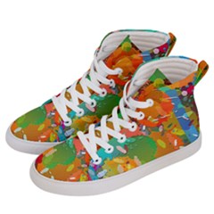 Background Colorful Abstract Men s Hi-top Skate Sneakers