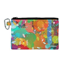 Background Colorful Abstract Canvas Cosmetic Bag (medium)