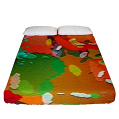 Background Colorful Abstract Fitted Sheet (king Size)