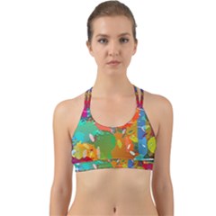 Background Colorful Abstract Back Web Sports Bra by Nexatart