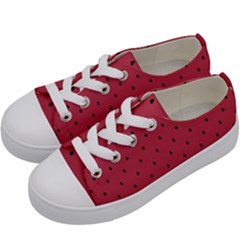 Watermelon Minimal Pattern Kids  Low Top Canvas Sneakers by jumpercat