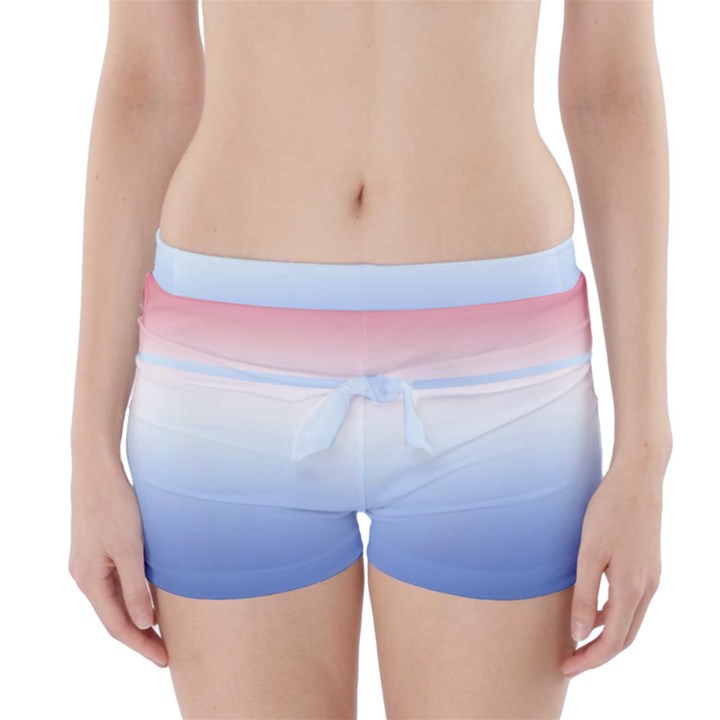 Red And Blue Boyleg Bikini Wrap Bottoms