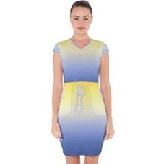 Sun Goes Down Capsleeve Drawstring Dress 