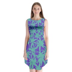 Electric Palm Tree Sleeveless Chiffon Dress   by jumpercat