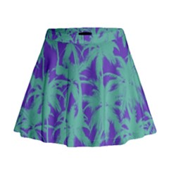 Electric Palm Tree Mini Flare Skirt by jumpercat