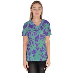 Electric Palm Tree Scrub Top by jumpercat