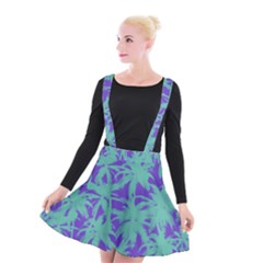 Electric Palm Tree Suspender Skater Skirt by jumpercat