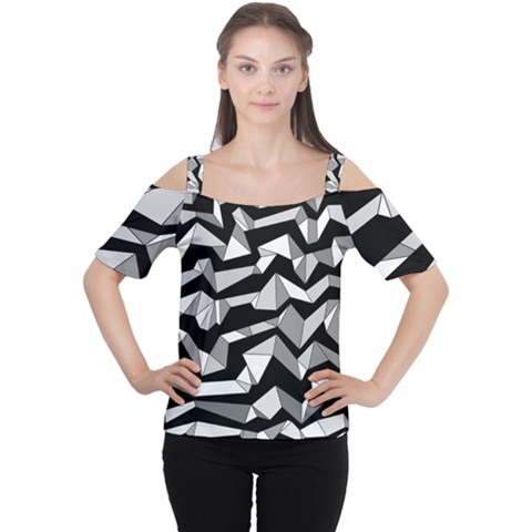 Polynoise Lowpoly Cutout Shoulder Tee by jumpercat