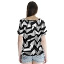 Polynoise Lowpoly V-Neck Flutter Sleeve Top View2