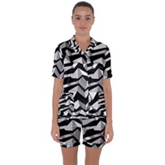 Polynoise Lowpoly Satin Short Sleeve Pyjamas Set