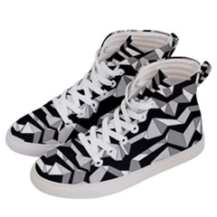 Polynoise Lowpoly Men s Hi-top Skate Sneakers