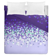 Purple Disintegrate Duvet Cover Double Side (queen Size) by jumpercat