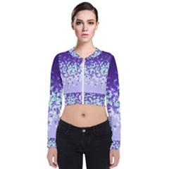 Purple Disintegrate Bomber Jacket