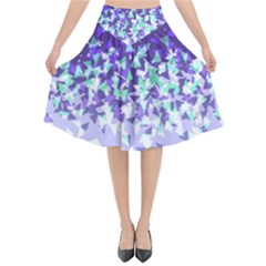 Purple Disintegrate Flared Midi Skirt by jumpercat