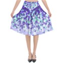 Purple Disintegrate Flared Midi Skirt View1