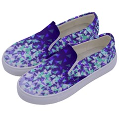 Purple Disintegrate Kids  Canvas Slip Ons by jumpercat