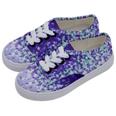 Purple Disintegrate Kids  Classic Low Top Sneakers