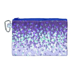 Purple Disintegrate Canvas Cosmetic Bag (large) by jumpercat