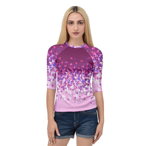 Pink Disintegrate Quarter Sleeve Raglan Tee by jumpercat