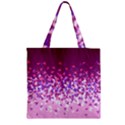 Pink Disintegrate Zipper Grocery Tote Bag View1