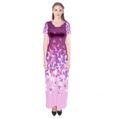 Pink Disintegrate Short Sleeve Maxi Dress by jumpercat