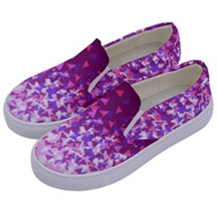 Pink Disintegrate Kids  Canvas Slip Ons by jumpercat