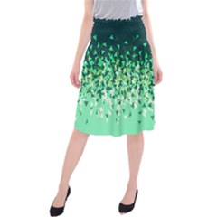 Green Disintegrate Midi Beach Skirt by jumpercat