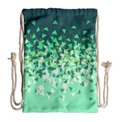 Green Disintegrate Drawstring Bag (large) by jumpercat