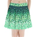 Green Disintegrate Pleated Mini Skirt View1